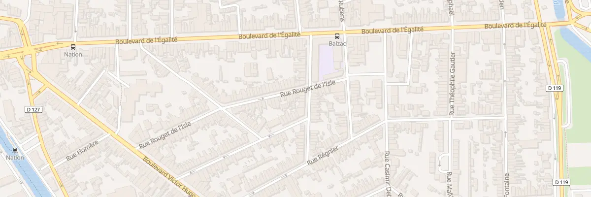 Plan du 74B Rue Rouget de l’Isle à Calais