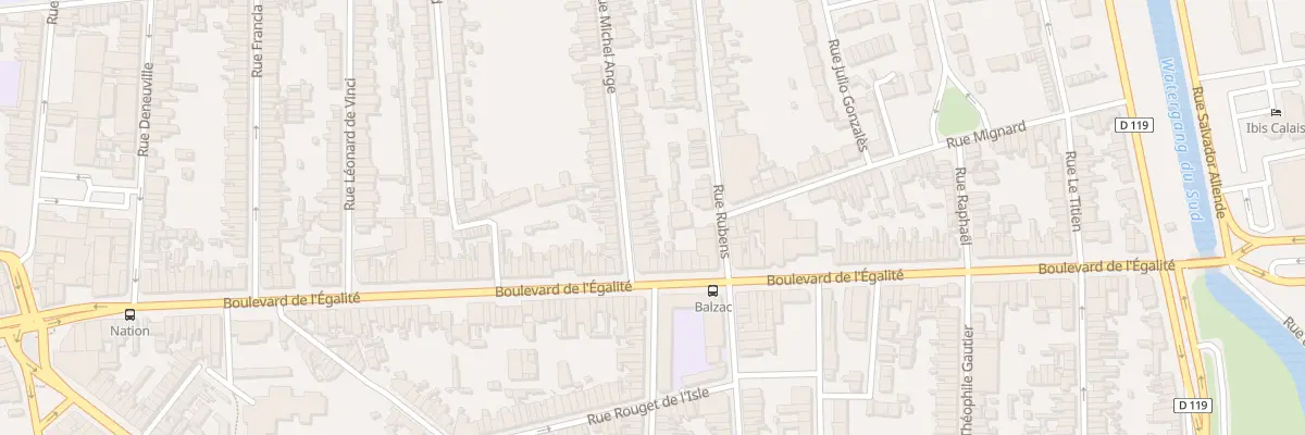 Plan du 10 Rue Michel Ange à Calais
