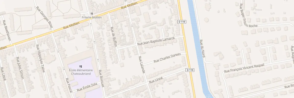 Plan du 35 Rue Jean Baptiste Lamarck à Calais