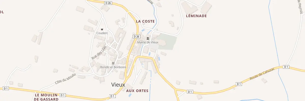 Plan du 2 Pl de l’Eglise à Vieux