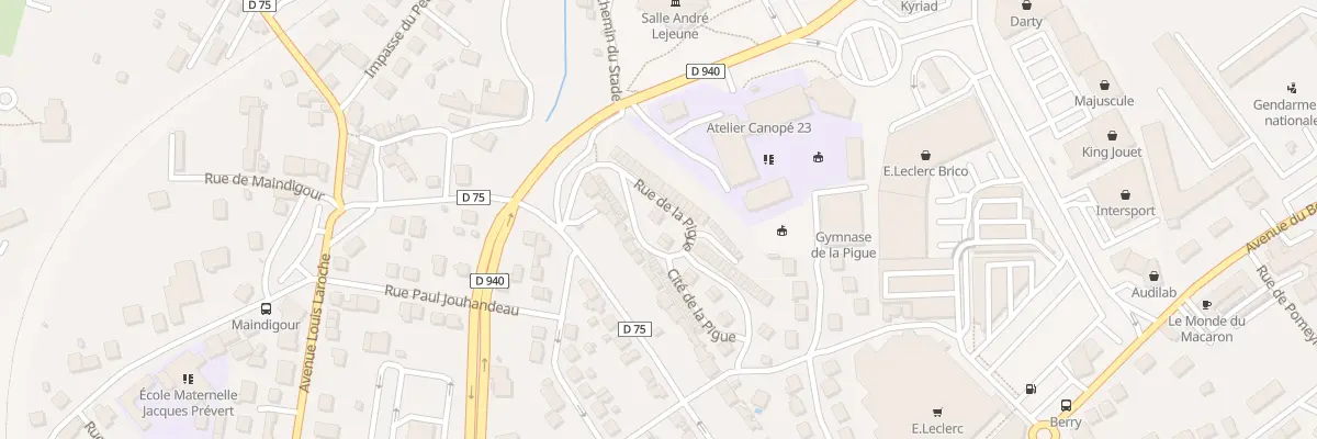 Plan du 9 Rue de la Pigue à Guéret