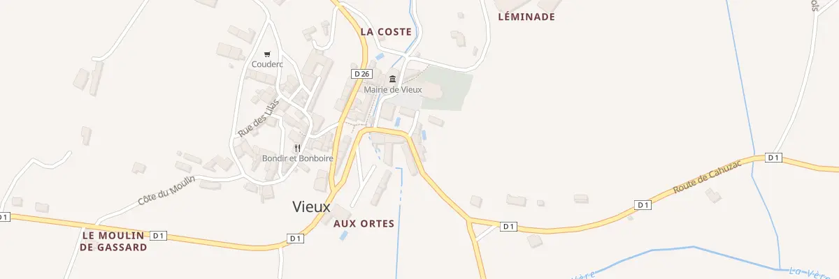 Plan du 1 Rte de Cahuzac à Vieux