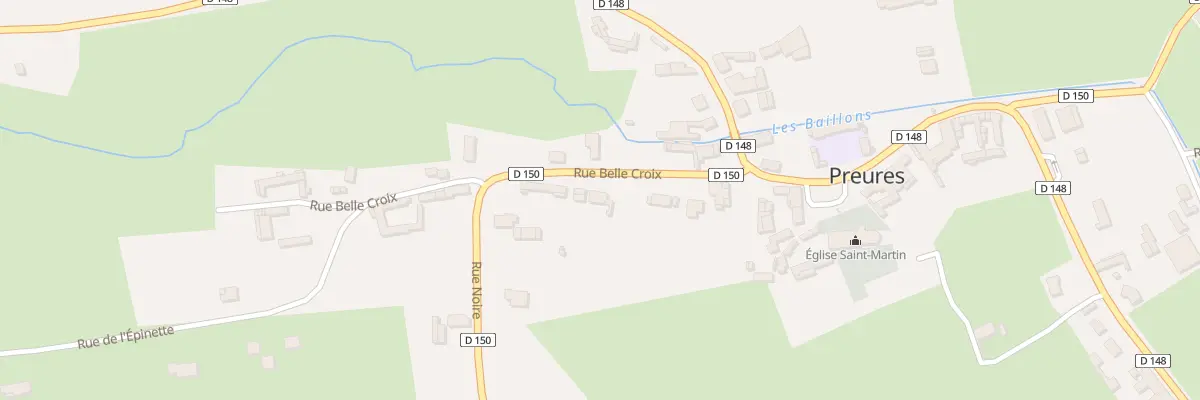 Plan du 9 Rue Belle Croix à Preures