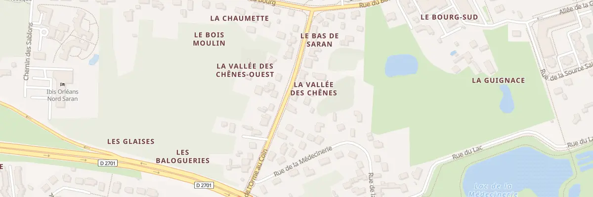 Plan du 1672 Rue de l’Orme au Coin à Saran