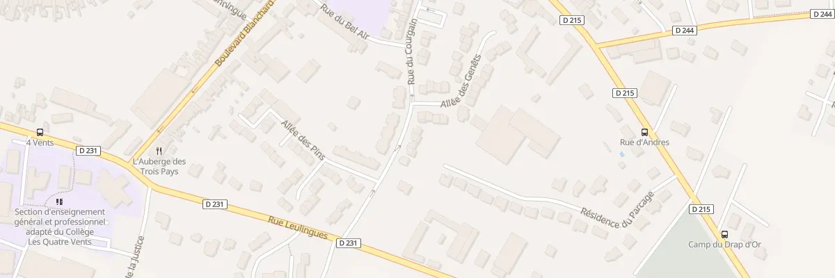 Plan du 43 Rue du Courgain à Guînes