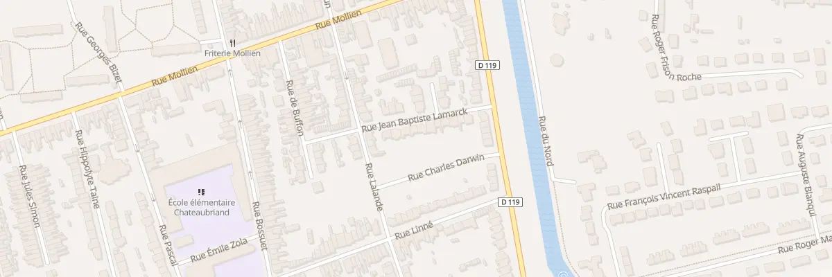 Plan du 25 Rue Jean Baptiste Lamarck à Calais
