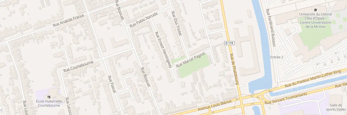 Plan du 125 Rue Ernest Hemingway à Calais