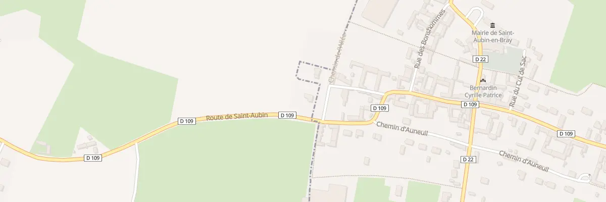 Plan du 1 Rte de Saint-aubin à Espaubourg