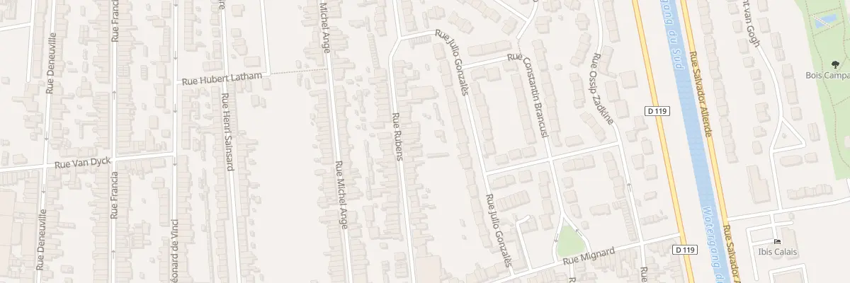 Plan du 54 Rue Rubens à Calais