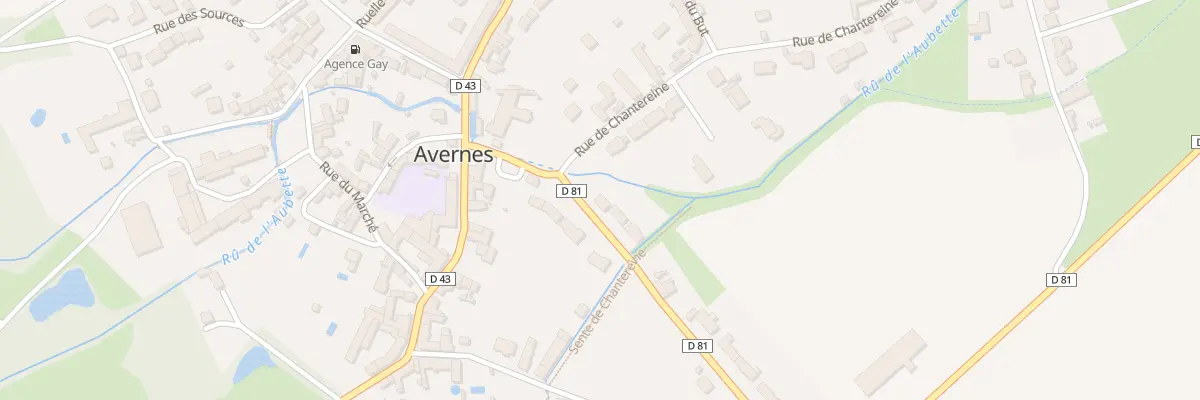 Plan du 9001 Rue du Château à Avernes