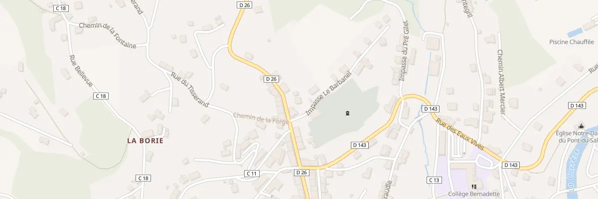 Plan du 30 Rue Eugène Combes à Corrèze