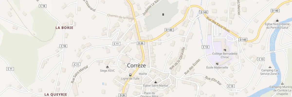 Plan du 14 Rue Eugène Combes à Corrèze