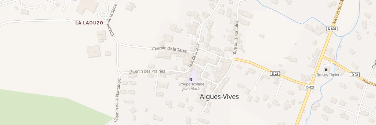 Plan du 10 Rue de la Paix à Aigues-Vives