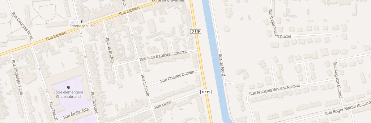Plan du 5 Rue Jean Baptiste Lamarck à Calais