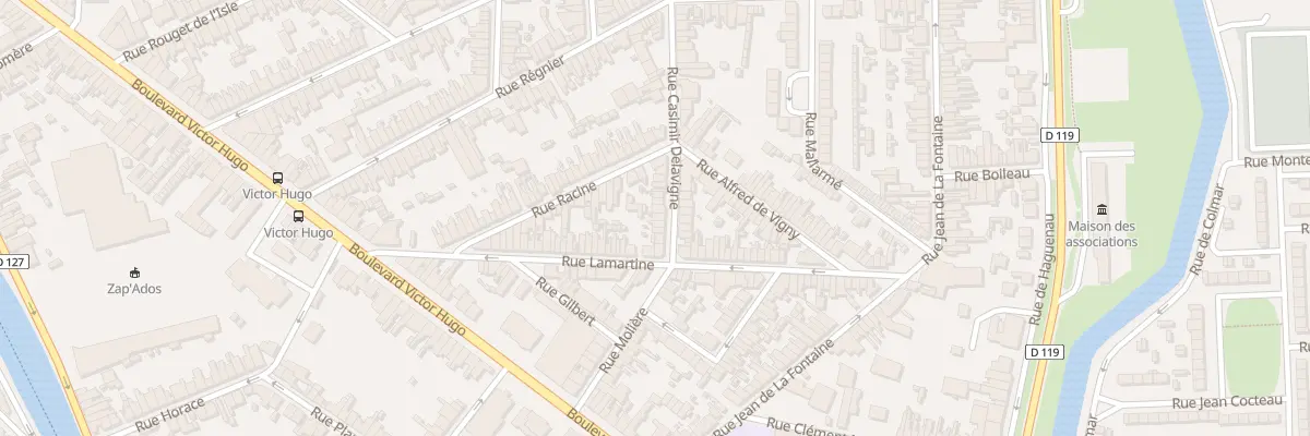Plan du 44 Rue Casimir Delavigne à Calais