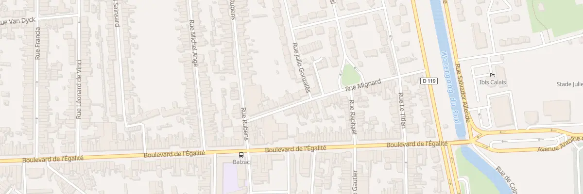 Plan du 13 Rue Mignard à Calais