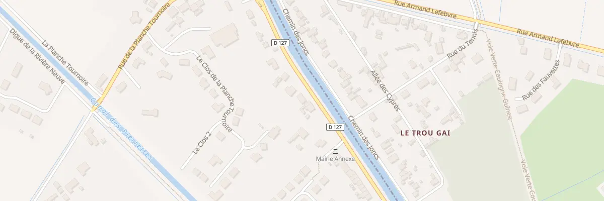 Plan du 206 Rte de Guînes à Hames-Boucres