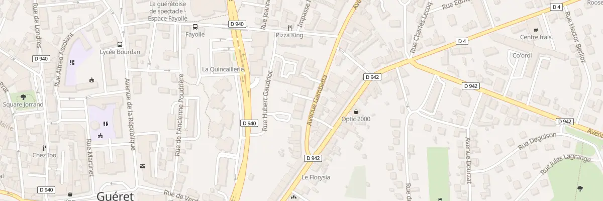 Plan du 20 Av Gambetta à Guéret