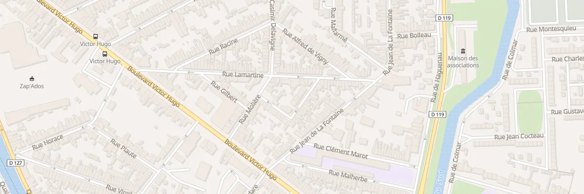 Plan du 8 Rue Alfred de Musset à Calais