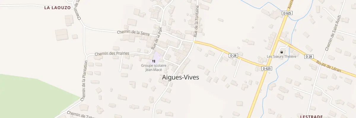 Plan du 2 Rue des Ecoles à Aigues-Vives
