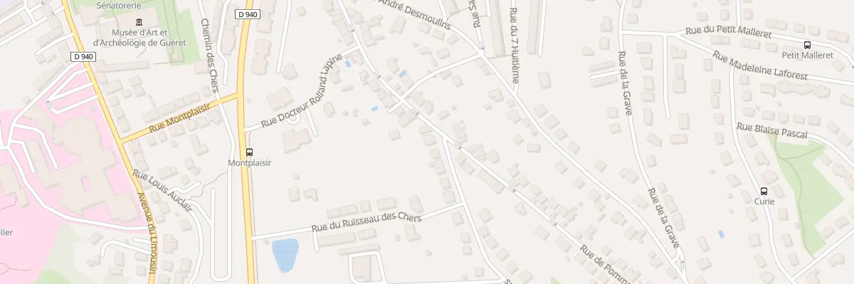 Plan du 1 Rue de Fressanges à Guéret