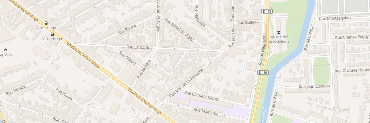 Plan du 9 Rue Alfred de Musset à Calais