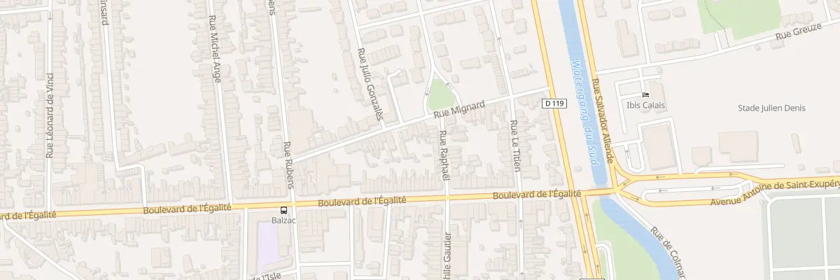Plan du 50 Rue Mignard à Calais