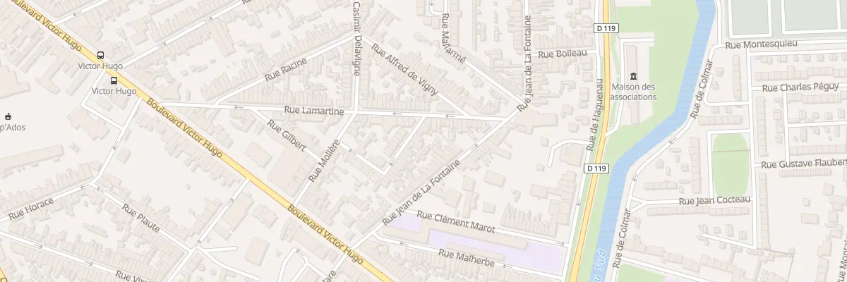 Plan du 7 Rue Alfred de Musset à Calais