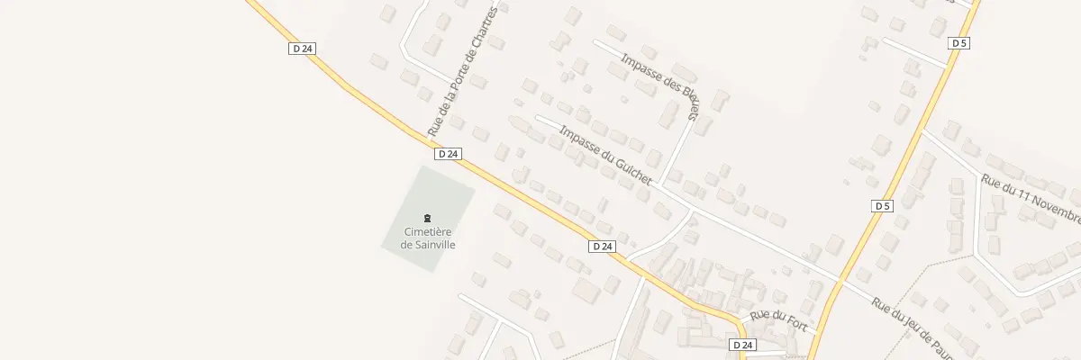 Plan du 42 Rue de la Porte de Chartres à Sainville