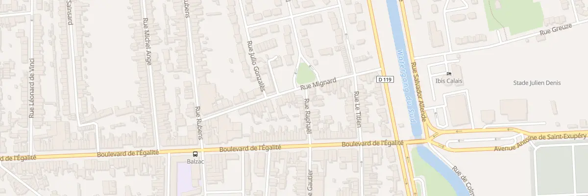Plan du 54 Rue Mignard à Calais
