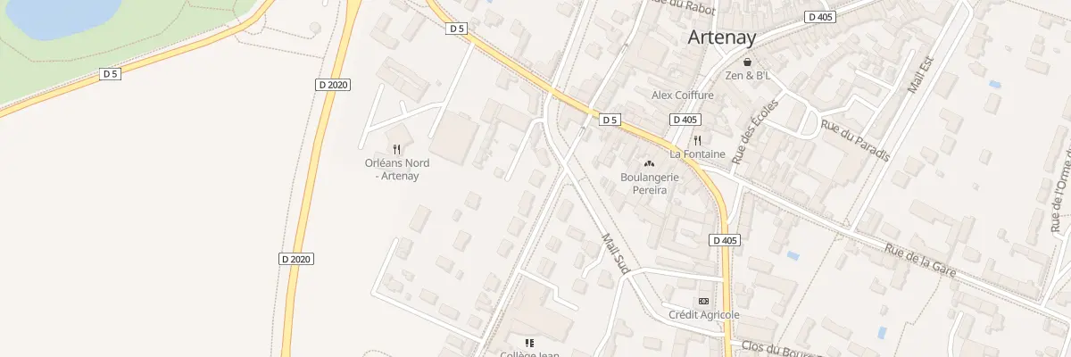 Plan du 2 Rue d’Auvilliers à Artenay