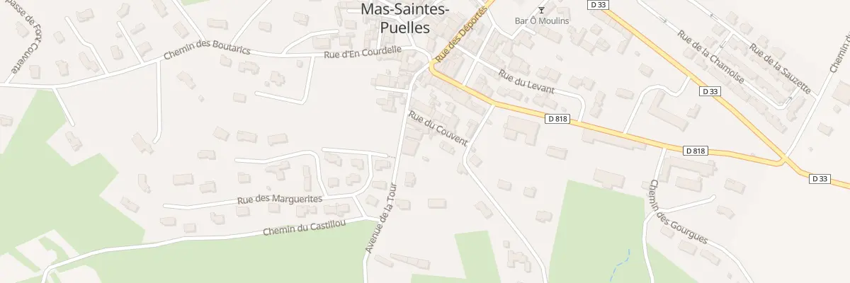 Plan du 3 Rue du Couvent à Mas-Saintes-Puelles