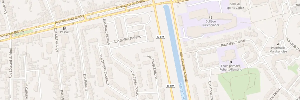 Plan du 2 Rue Ossip Zadkine à Calais