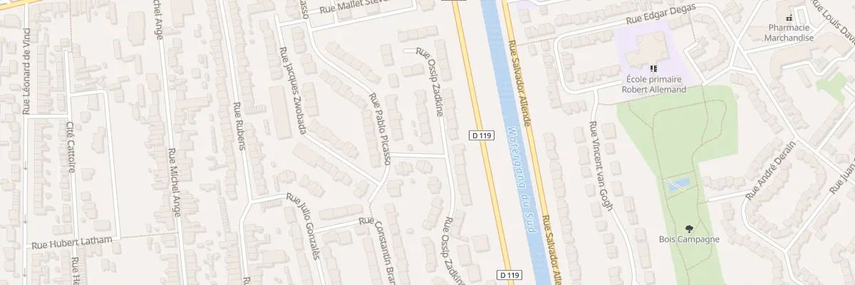 Plan du 13 Rue Ossip Zadkine à Calais