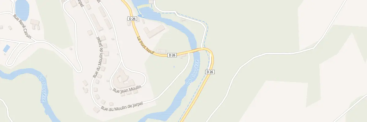 Plan du 43 Rue du Moulin de Jarpel à Corrèze