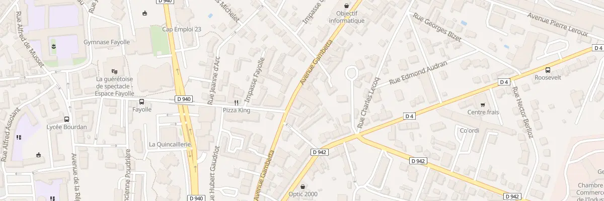 Plan du 25 Av Gambetta à Guéret