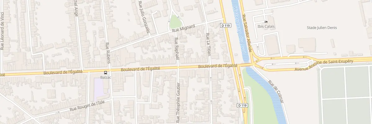 Plan du 227 Bd de l’Egalité à Calais