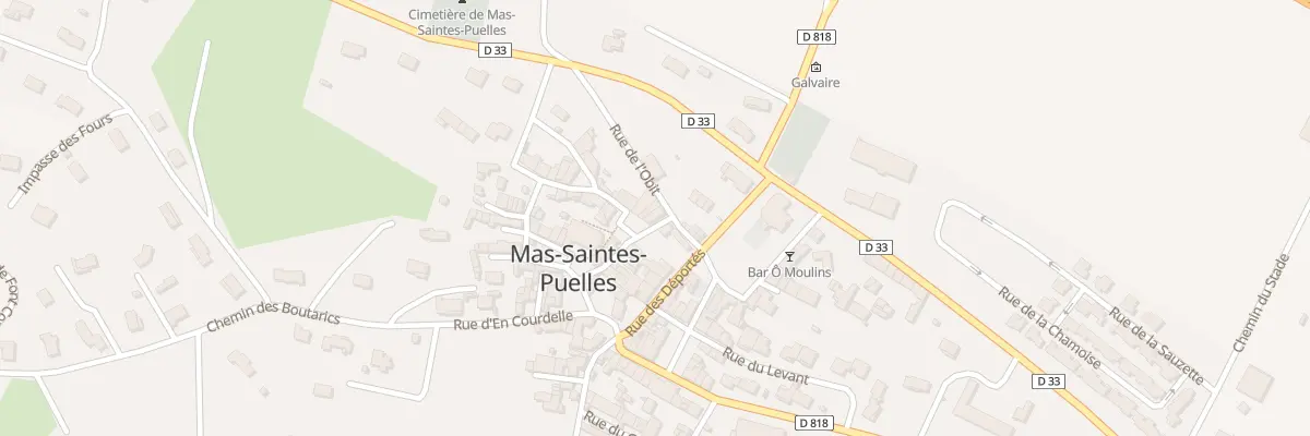 Plan du 1 Pl du Presbytere à Mas-Saintes-Puelles