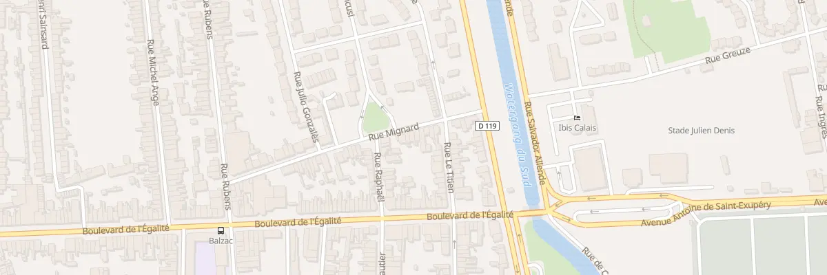 Plan du 66 Rue Mignard à Calais