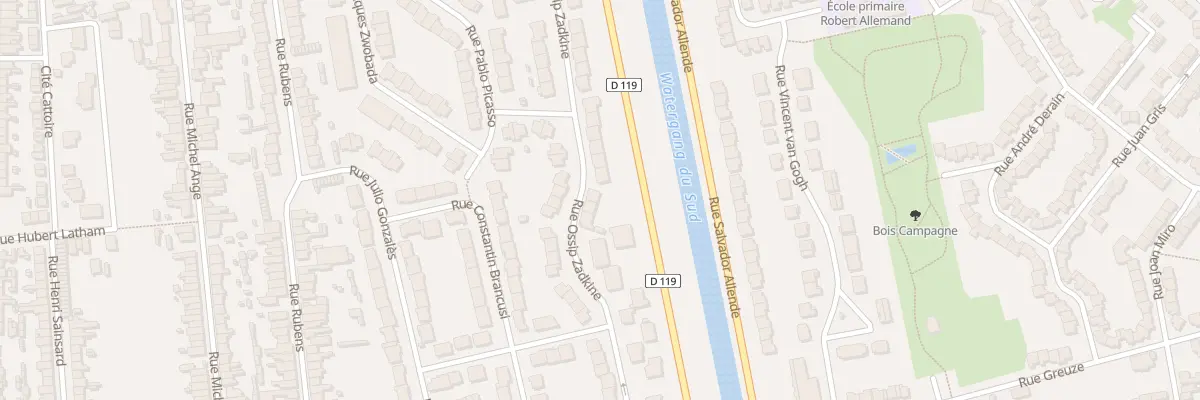 Plan du 226 Rue Ossip Zadkine à Calais