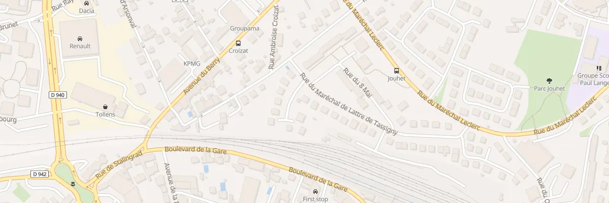 Plan du 3 Rue du Mal de Lattre de Tassig à Guéret