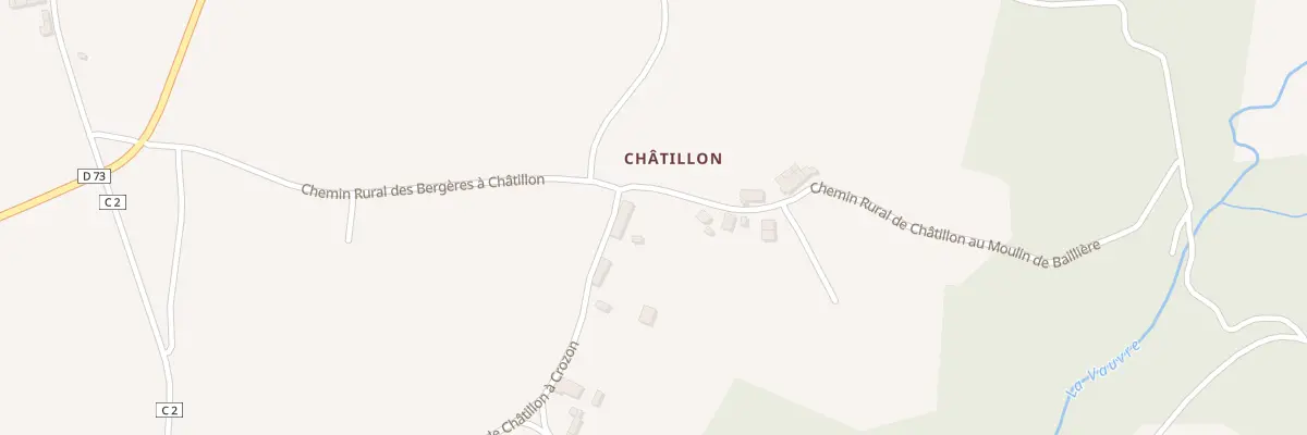 Plan du 16 Chatillon à Crozon-sur-Vauvre