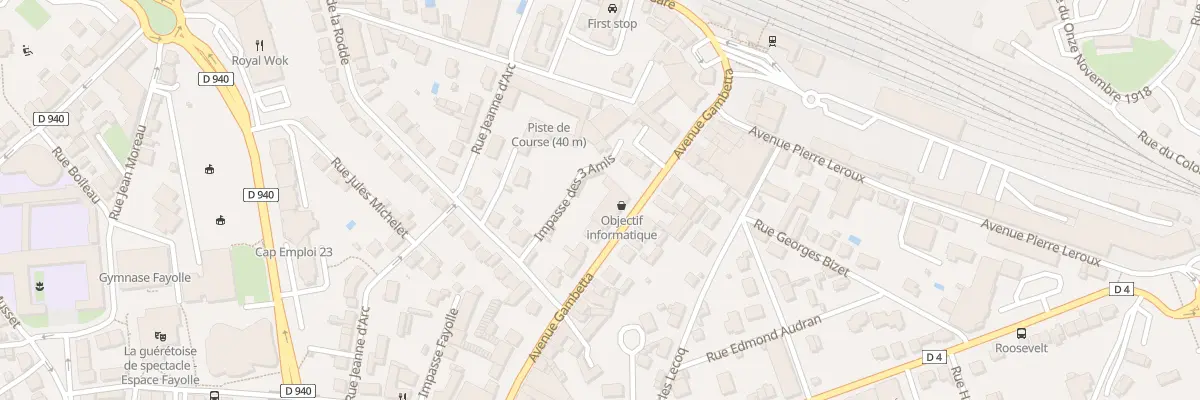 Plan du 52 Av Gambetta à Guéret