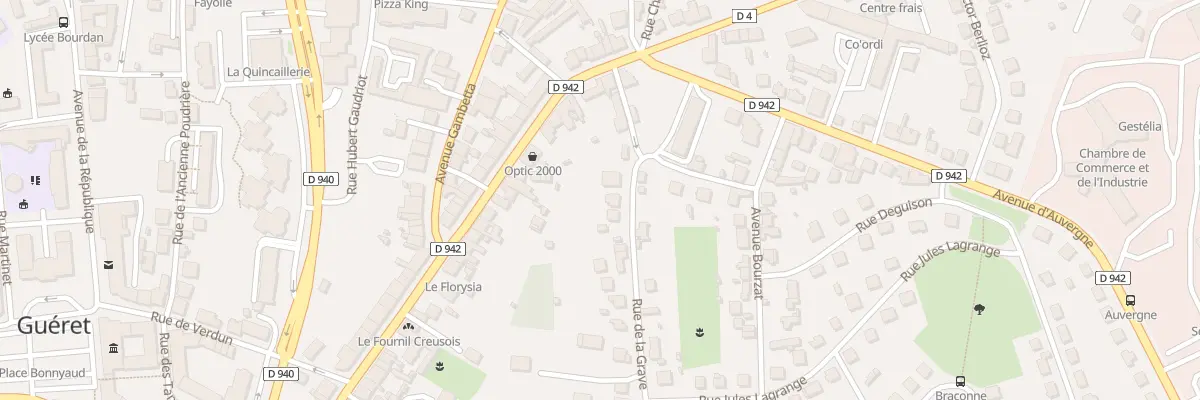 Plan du 7 Rue de la Grave à Guéret