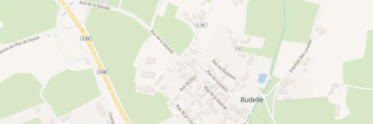 Plan du 10 Rte de Pechplazen à Rudelle