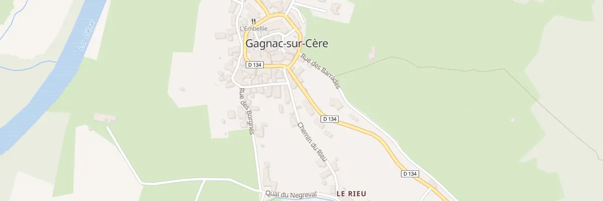 Plan de Rte de Glanes à Gagnac-sur-Cère