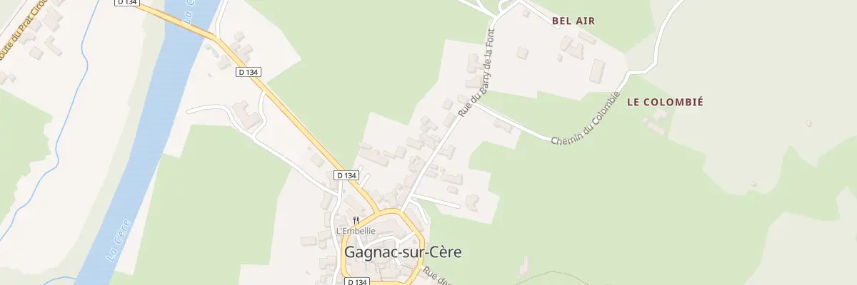 Plan du 13 Rue du Barry de la Font à Gagnac-sur-Cère
