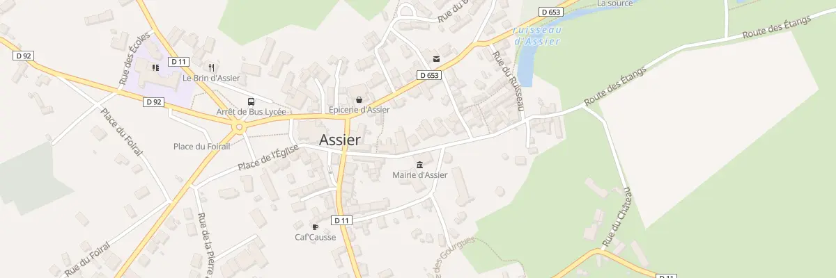 Plan du 93 Rue du Chateau à Assier