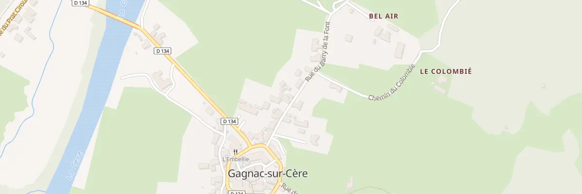 Plan du 15 Rue du Barry de la Font à Gagnac-sur-Cère