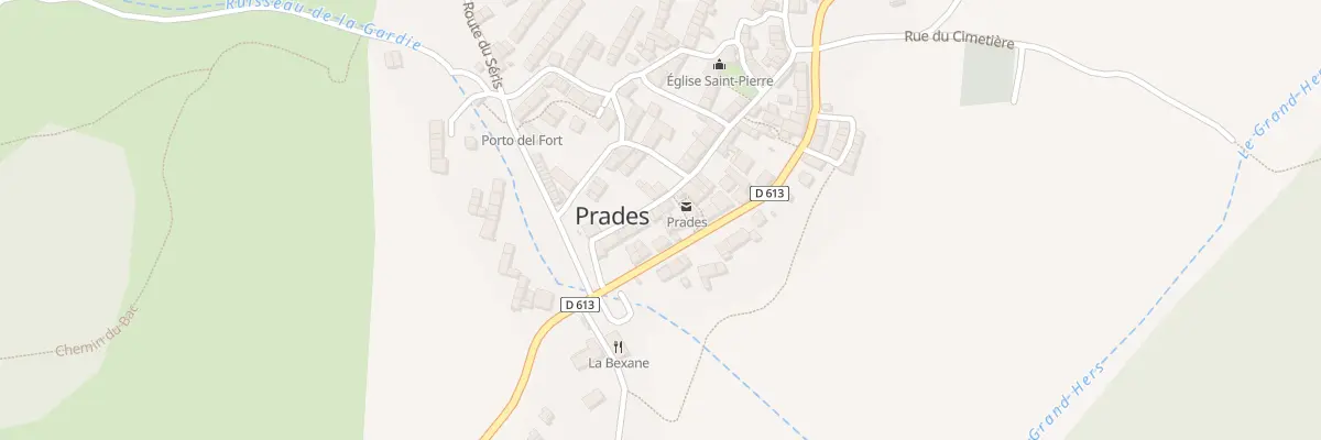 Plan du 88 Prades Village à Prades